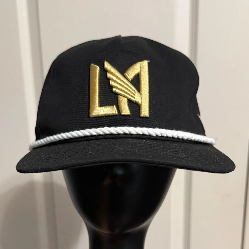 New Era MLS Los Angeles Football Club LAFC The Golfer Black Rope Snapback Cap